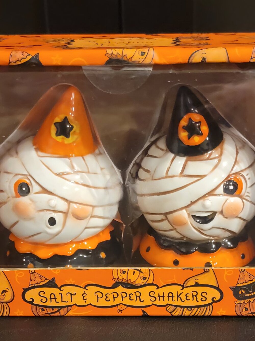 Johanna Parker Halloween Decor Mummy Salt & Pepper Shakers